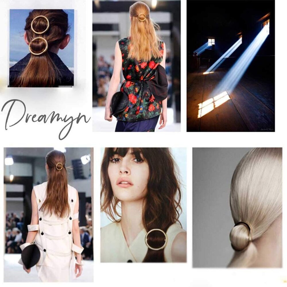 Dreamyn Round Hair Clips Hollow Circle Hair Barrettes Fashion Geometric Hairpins - Picture 6 of 6